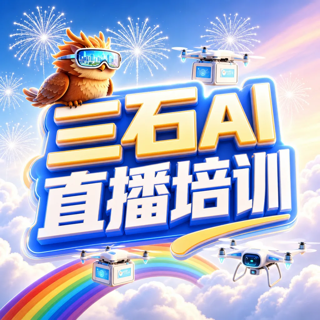 AI直播技能培训-零基础实战教学-三石传媒